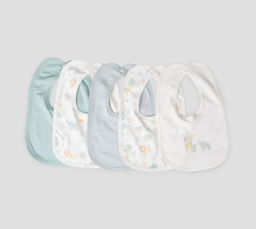 Little Linen Little Linen Jersey Bib 5PK