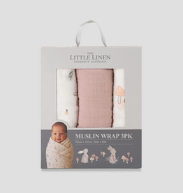 Little Linen Little Linen Muslin Wraps 3PK