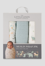 Little Linen Little Linen Muslin Wraps 3PK