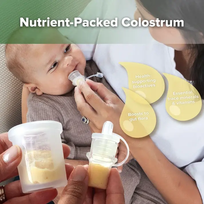 Haakaa Haakaa Silicone Colostrum Collector Sets (pre-sterilised) 6 x 4ml Collectors + 1 x 30ml Feeding Cup