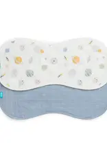 Love To Dream Love to Dream Burp Cloth 2 Pack Mist Blue Rocket
