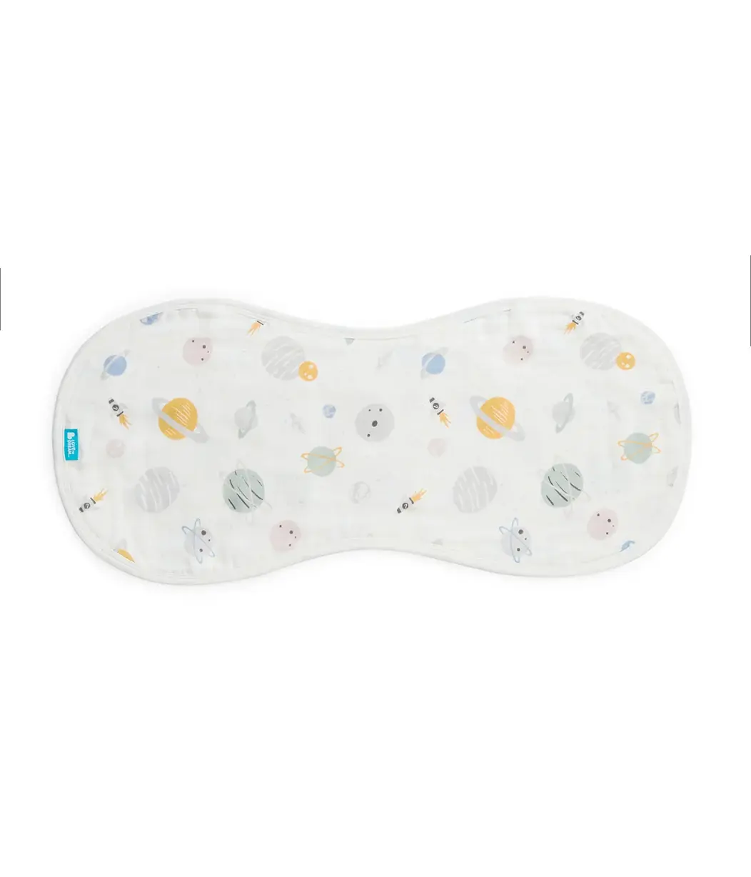 Love To Dream Love to Dream Burp Cloth 2 Pack Mist Blue Rocket