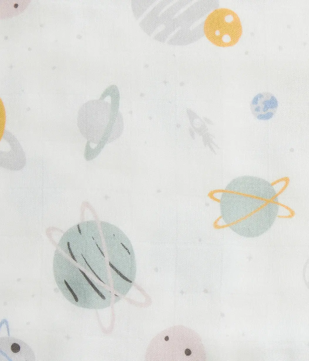 Love To Dream Love to Dream Burp Cloth 2 Pack Mist Blue Rocket