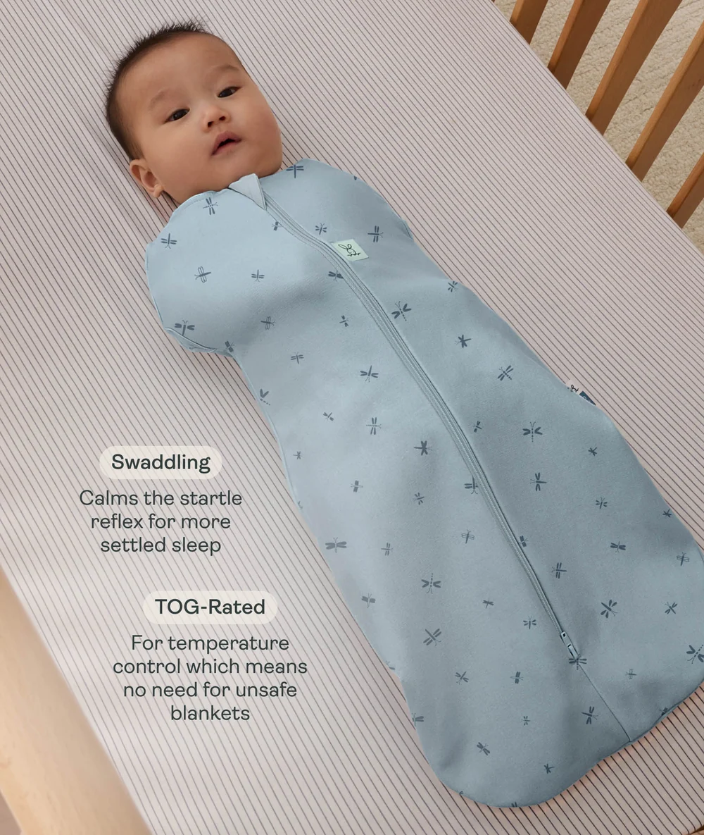 ErgoPouch ErgoPouch Cocoon Swaddle Bag 0.2 Tog Dragonflies