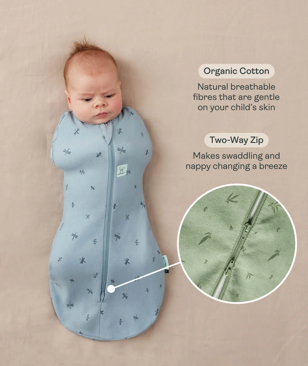ErgoPouch ErgoPouch Cocoon Swaddle Bag 0.2 Tog Dragonflies