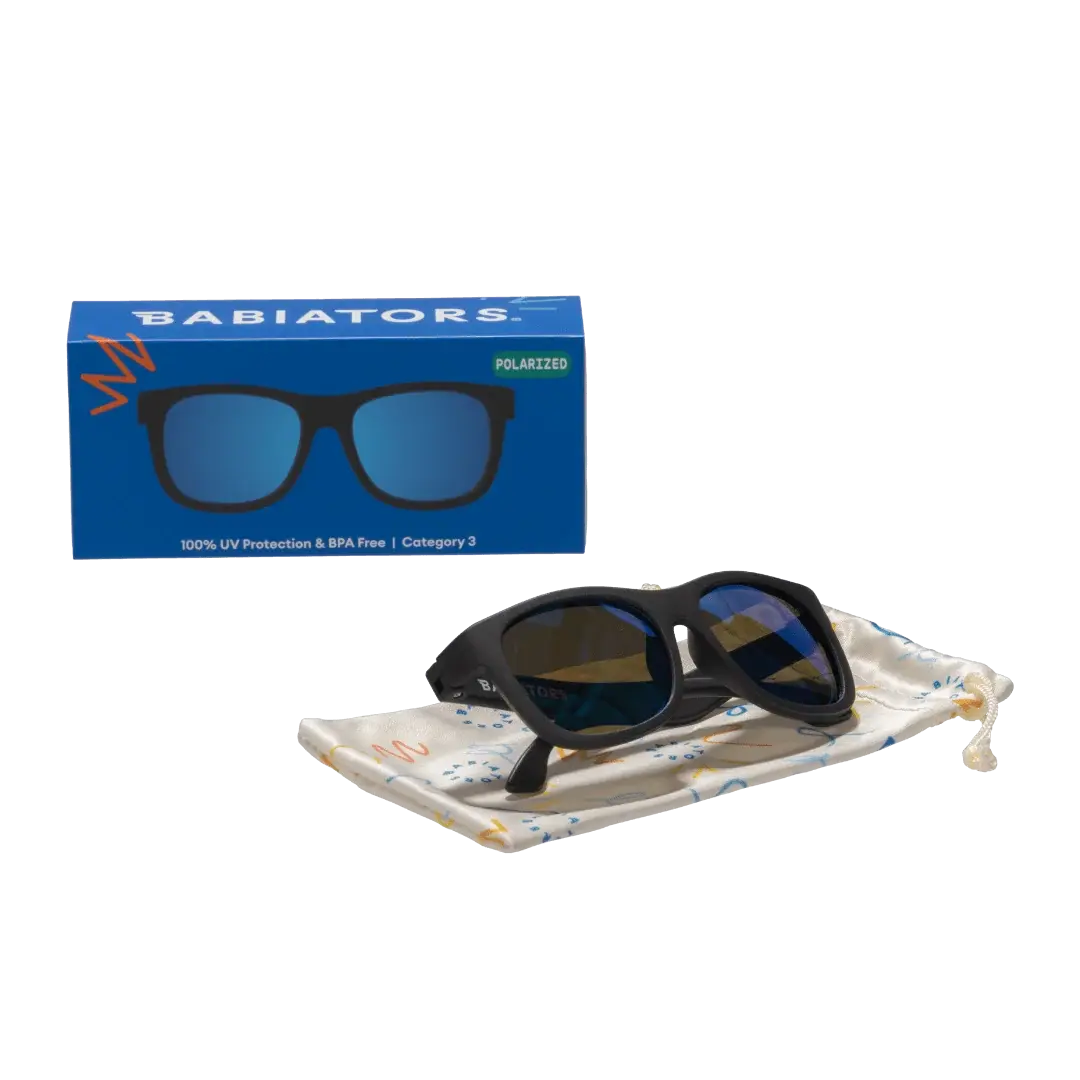 Babiators Babiators Polarised Navigators - Jet Black/Cobalt Lenses