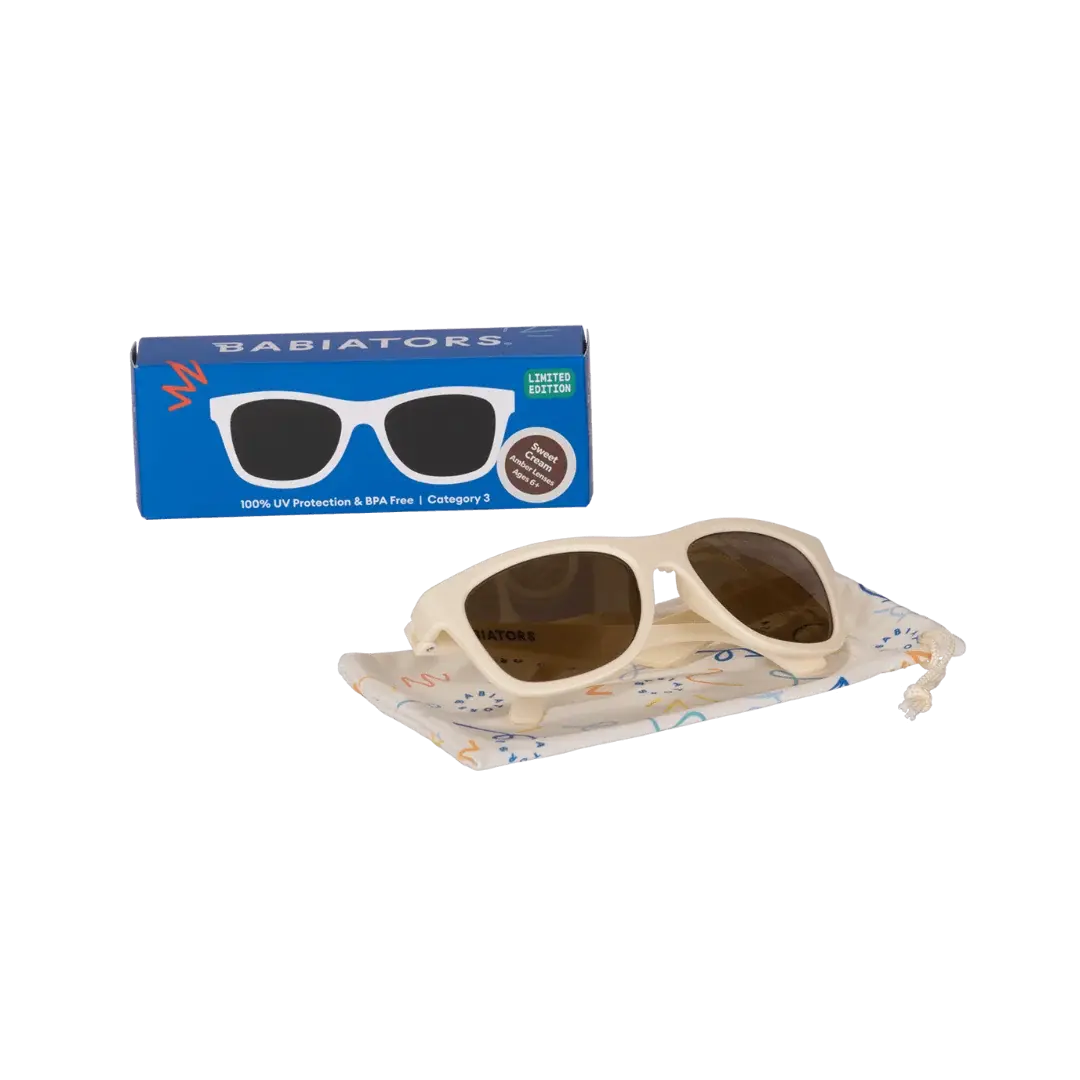 Babiators Babiators Original Navigators - Sweet Cream/Amber Lenses