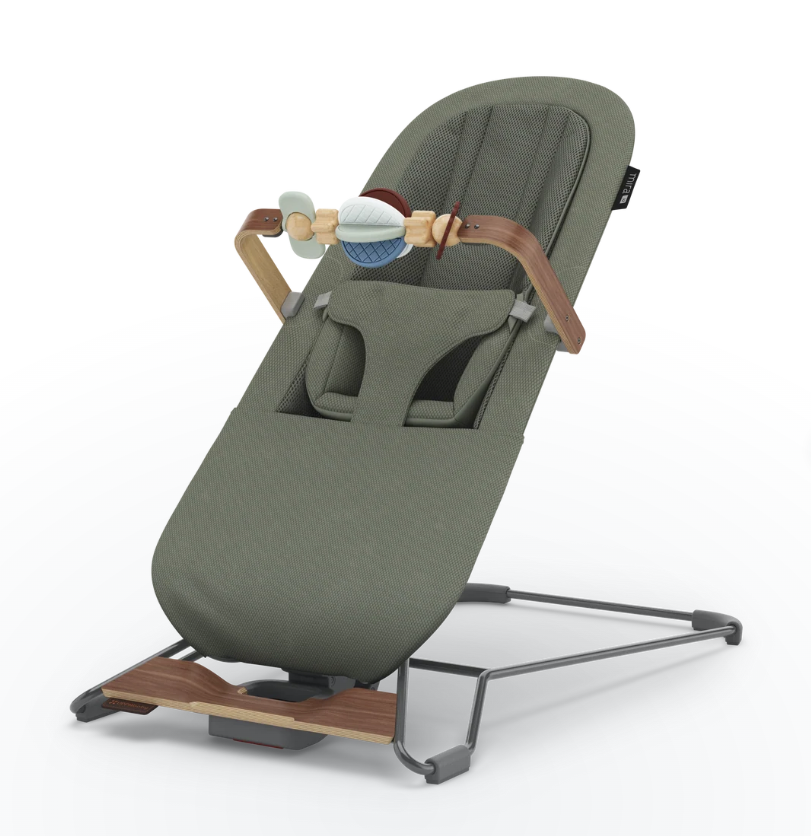 UPPABaby UPPAbaby Mira V2 3-in-1 Bouncer - Maddie (Green soft knit/Walnut)