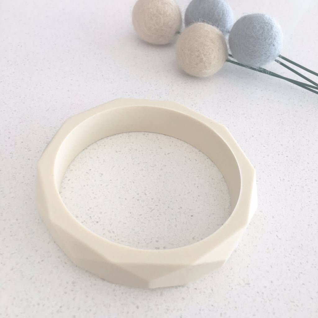 OneChewThree OneChewthree Geo Silicone Teething Bangle