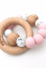 OneChewThree OneChewThree Single Silicone Beech Wood Teether