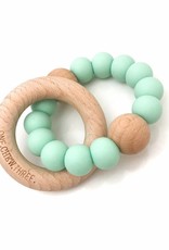 OneChewThree OneChewThree Single Silicone Beech Wood Teether