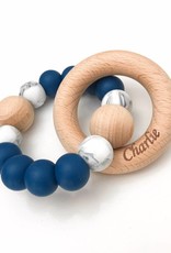 OneChewThree OneChewThree Single Silicone Beech Wood Teether