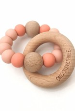 OneChewThree OneChewThree Single Silicone Beech Wood Teether