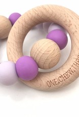 OneChewThree OneChewThree Single Silicone Beech Wood Teether