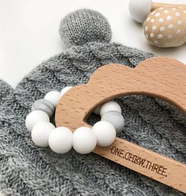 OneChewThree OneChewThree Cloud Silicone and Beech Wood Teether