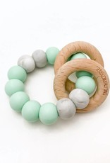 OneChewThree OneChewThree Rattle Silicone and Wood Teether