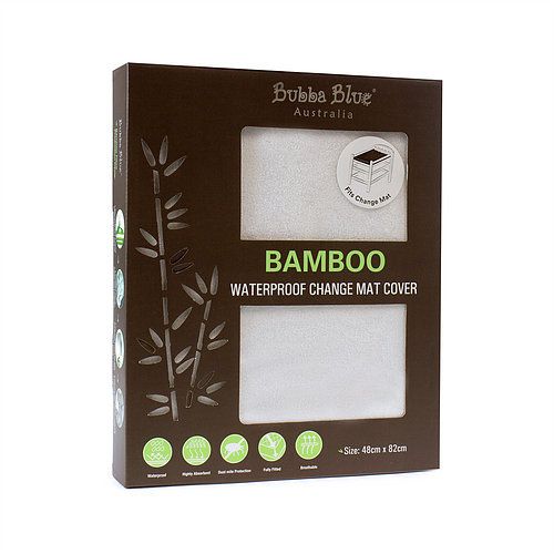 Bubba Blue Bubba Blue Bamboo White Change Mat Cover （waterproof)