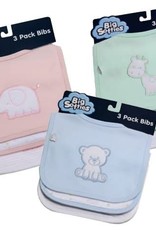 Big Softies Big Softies Cotton Bib 3Pk Assorted