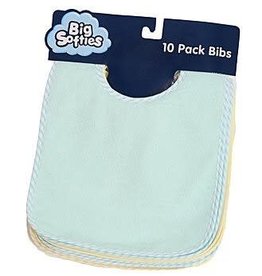 Big Softies Big Softies Cotton Terry 10Pk Bibs Assorted