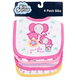 Big Softies Big Softie Bibs 4 pack with Applique Ellie