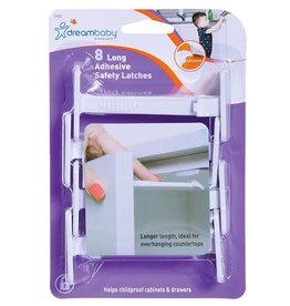 Dreambaby Dreambaby Adhesive Safety Laches - Long 8 Pack