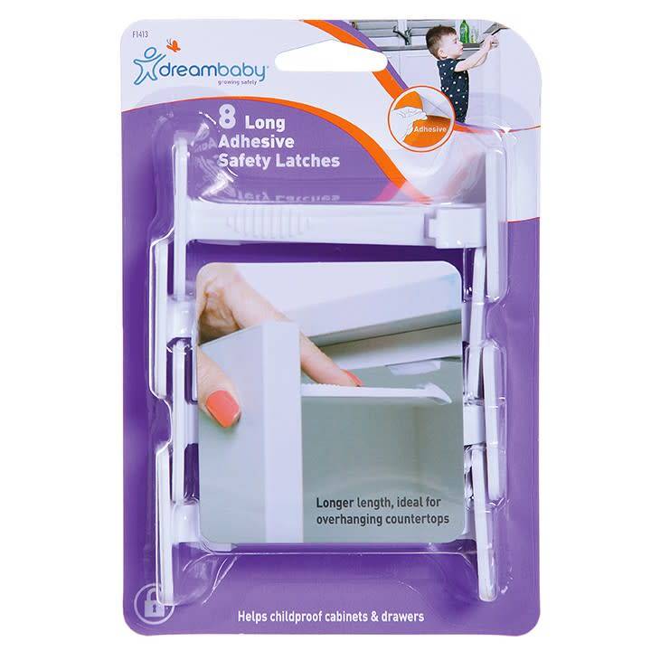 Dreambaby Dreambaby Adhesive Safety Laches - Long 8 Pack