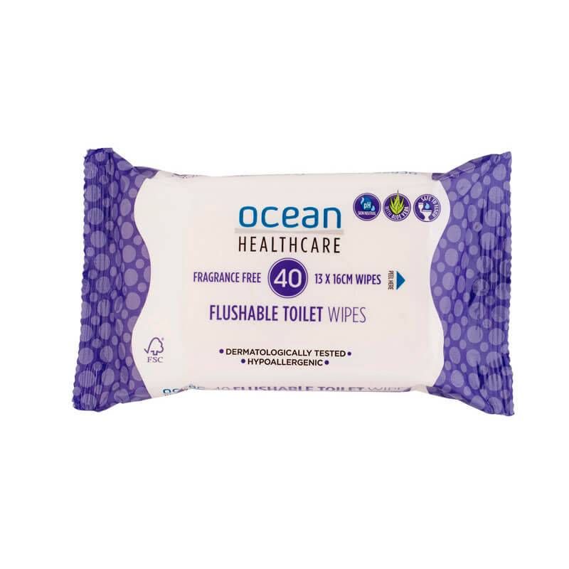 Ocean Healthcare Ocean Healthcare Flushable Wipes 40pk