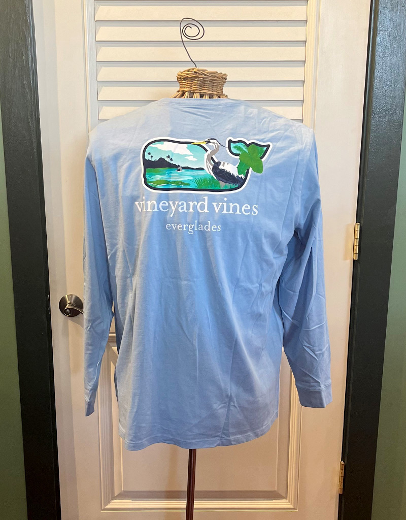 Vineyard Vines Everglades Logo L/S Jake Blue - Florida Keys Outfitters