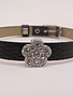 Sliding Charm Clear Rhinestone Flower