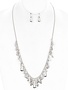 Long Fringe Silver Necklace