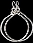 Something Chariming Simple Oval Hammered Hoop with a Twist