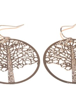 Gold Tree of Life Filegree Earrings