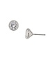 5mm Nickel Free Bezel Set CZ Stud Earrings