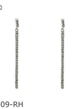 Cubic Zirconium Dangle Earrings in Silver