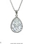 Cubic Zirconium Pendant with 1.25 inch drop. 18inch chain