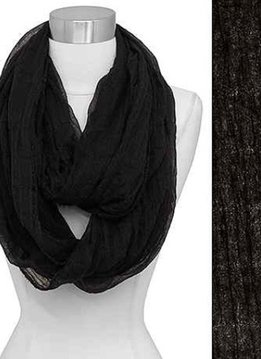 Light Weight Spring Black Infinity Scarf