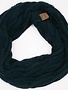 Navy Winter Knit Infinity Scarf.