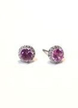 Premium CZ Birthstone Earrings-October