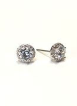 Premium CZ Birthstone Earrings-April