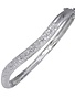 Pave Cubic Zirconium Bangle Bracelet with Secure Double Clasp