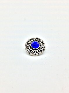 Blue Centered 12mm Snap Button