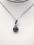 Round Cubic Zirconium Pendant with 1 inch Drop and an 18inch Chain
