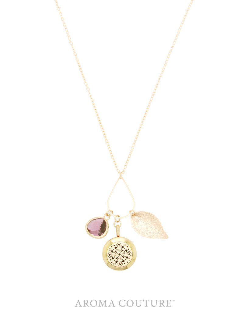 Rania Diffuser Necklace Rose Gold 24”