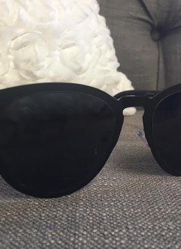 Black Thin Metal Framed Sunglasses