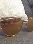 Gold Framed Sunglasses with Orange Reflective Lenses