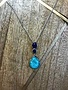 Stering Silver Lapis Amazonite Africa Pendant Necklace