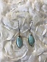 Sterling Silver Larimar Teardrop Fishhook earrings