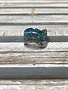 Sterling Silver Blue Opal 3 Tier Wave Ring, Size 6