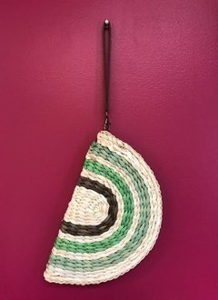 Shades of Green Woven Wristlet