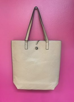 Cute Beach Tote Bag in Tan